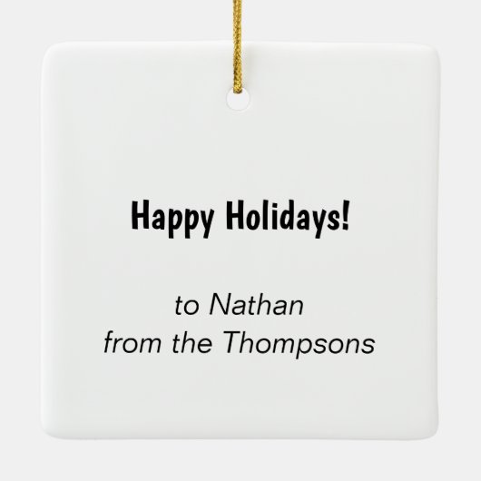 Informatik Binary Code Black Red Christmas Keramikornament (Rückseite)