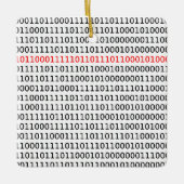Informatik Binary Code Black Red Christmas Keramikornament (Vorderseite)