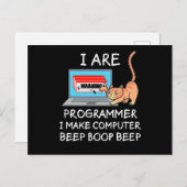 Informatik IT Computerkatze Funny Sprichwort Gesch Postkarte (Vorne/Hinten)