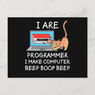 Informatik IT Computerkatze Funny Sprichwort Gesch Postkarte