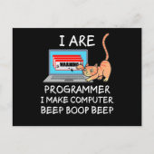 Informatik IT Computerkatze Funny Sprichwort Gesch Postkarte (Vorderseite)