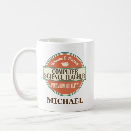Informatik-Lehrer-personalisiertes Tassen-Geschenk Kaffeetasse (Links)