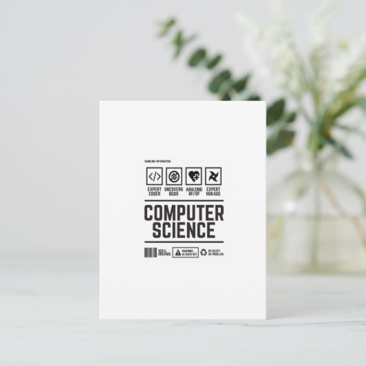 Informatik Postkarte (Stehend Vorderseite)