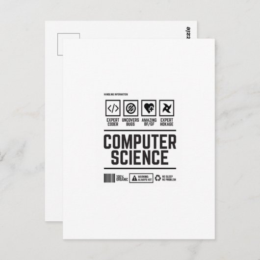 Informatik Postkarte (Vorne/Hinten)