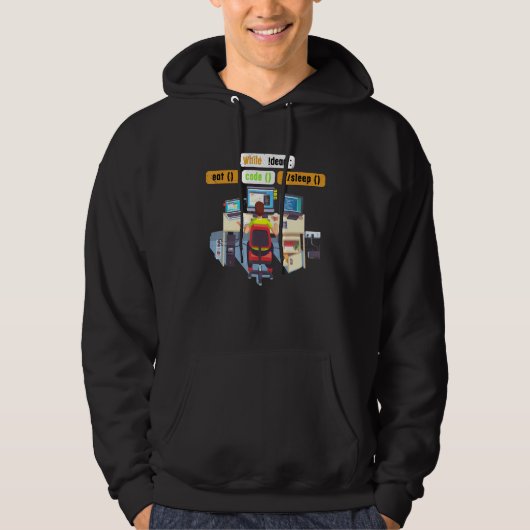 Informatik Python Programmierer Essen Code Schlaf Hoodie (Vorderseite)