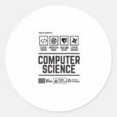 Informatik Runder Aufkleber (Vorderseite)