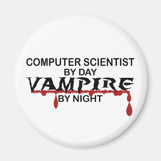 Informatiker am Tag, Vampire am Abend Magnet (Vorne)