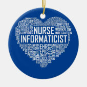 Informatiker der Krankenpflege Informatik Keramik Ornament (Vorne)