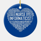 Informatiker der Krankenpflege Informatik Keramik Ornament (Hinten)