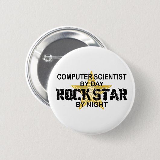 Informatiker-Rockstar Button (Vorne & Hinten)