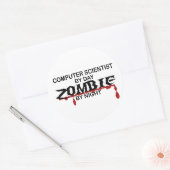 Informatiker Zombie Runder Aufkleber (Umschlag)