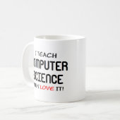 Informatikunterricht und Liebe Kaffeetasse (Vorderseite Links)