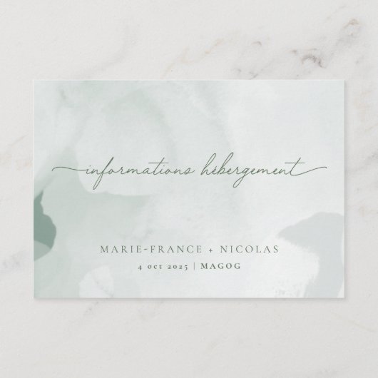 Information Card | German Dankeskarte (Rückseite)