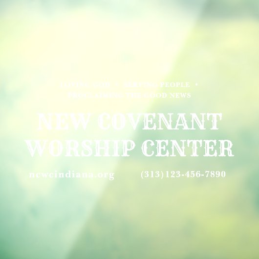 Information der Kirche Fensteraufkleber (Blatt 3)