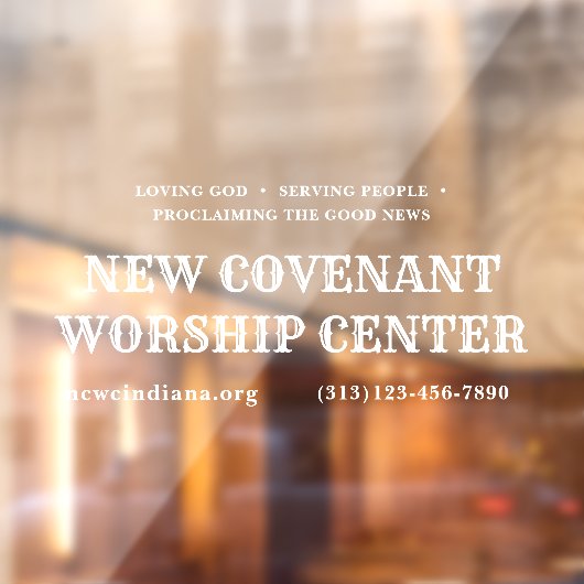 Information der Kirche Fensteraufkleber (Blatt 2)