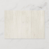 Information / Details Umschließungskarte - rustika Begleitkarte (Rückseite)