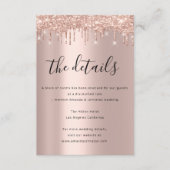 Information Enclosure Card Hochzeitdetails Rose Begleitkarte (Vorderseite)