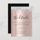 Information Enclosure Card Hochzeitdetails Tropfen Begleitkarte (Vorne/Hinten)