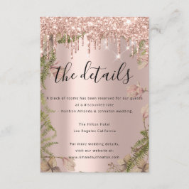 Information Enclosure Card Hochzeitsdetails Kranz Begleitkarte