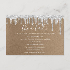 Information Enclosure Card Wedding Details Kraft Begleitkarte