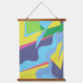 Information Highway Abstract Wall Tapestry Wandteppich Mit Holzrahmen