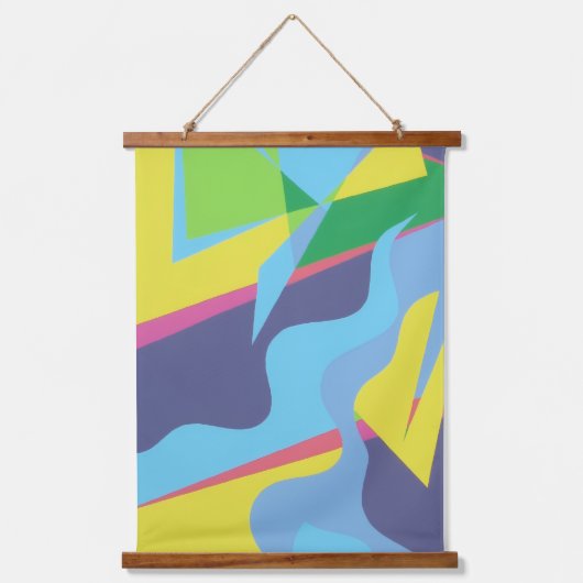 Information Highway Abstract Wall Tapestry Wandteppich Mit Holzrahmen (Vorderseite)