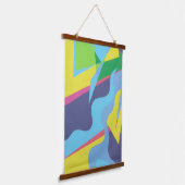Information Highway Abstract Wall Tapestry Wandteppich Mit Holzrahmen (Gewinkelt)