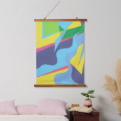 Information Highway Abstract Wall Tapestry Wandteppich Mit Holzrahmen (Schlafzimmer)