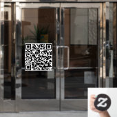 Information QR-Code Fensterklammern Fensteraufkleber (Büro Tür)