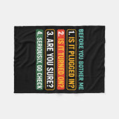 Information Technology Tech _ Funny Technical Supr Fleecedecke (Vorderseite (Horizontal))