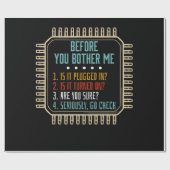 Information Technology Tech Technical Support Gift Geschenkpapier (Flach)