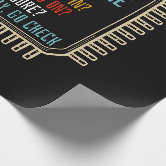 Information Technology Tech Technical Support Gift Geschenkpapier (Ecke)