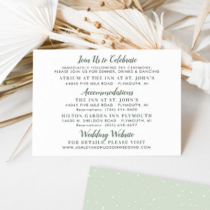 Information zum Salbei-Blumen-Hochzeitswochenende Begleitkarte