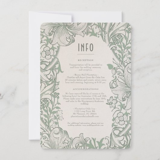 Informationen & Details Golden Lily Wedding Morris Einladung (Vorderseite)