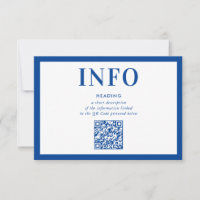 INFORMATIONEN EINFÜGEN moderner königsblauer QR-Co
