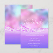 Informationen Einschließende Karte Hochzeitsdetail (Vorne/Hinten)