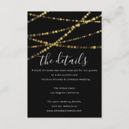 Informationen für die Hochzeitkarte - Details Gold Begleitkarte