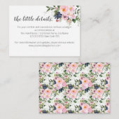 Informationen oder kleine Details Begleitkarte (Vorne/Hinten)