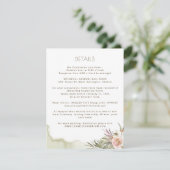 Informationen Palm Blätter Blumengrün Details Begleitkarte (Stehend Vorderseite)