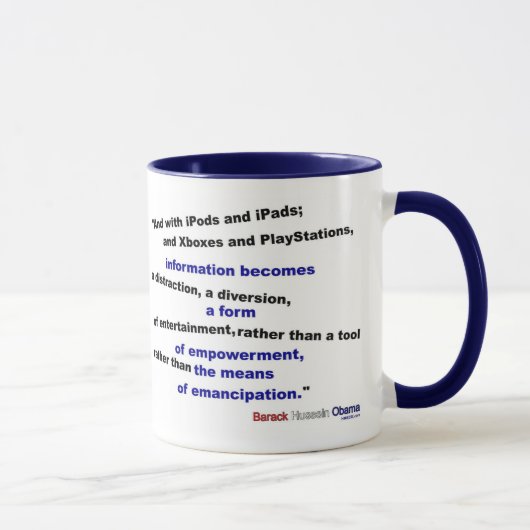 Informationen sind eine Ablenkung Tasse (Rechts)