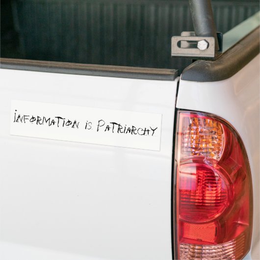 Informationen sind Patriarchy-Autoaufkleber Autoaufkleber (Auf Lkw)
