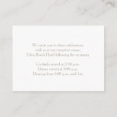 Informationen über Braut und Bräutigam Begleitkarte (Rückseite)