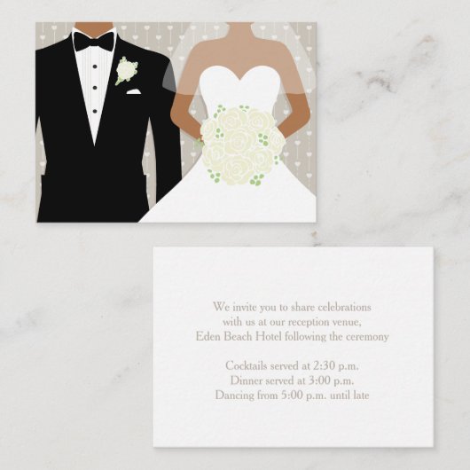 Informationen über Braut und Bräutigam Begleitkarte (Vorne/Hinten)