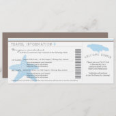 Informationen über den Boarding auf Jamaika-Hochze Einladung (Vorne/Hinten)