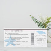 Informationen über den Boarding auf Jamaika-Hochze Einladung (Stehend Vorderseite)