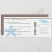 Informationen über den Boarding auf Jamaika-Hochze Einladung (Vorne/Hinten)