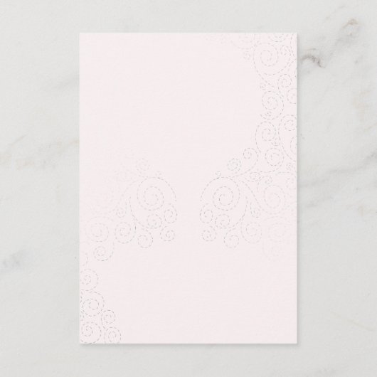 Informationen über Hochzeiten von Lieben mit Hands Begleitkarte (Rückseite)