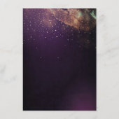 Informationen über Lila Hochzeiten in Gold und Plu Begleitkarte (Rückseite)