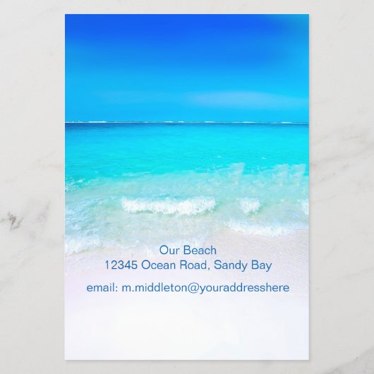 Informationen über Ocean Beach Holiday Flyer (Hinten)