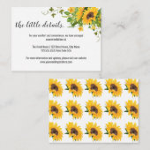 Informationen und Details zu Sonnenblumen Begleitkarte (Vorne/Hinten)